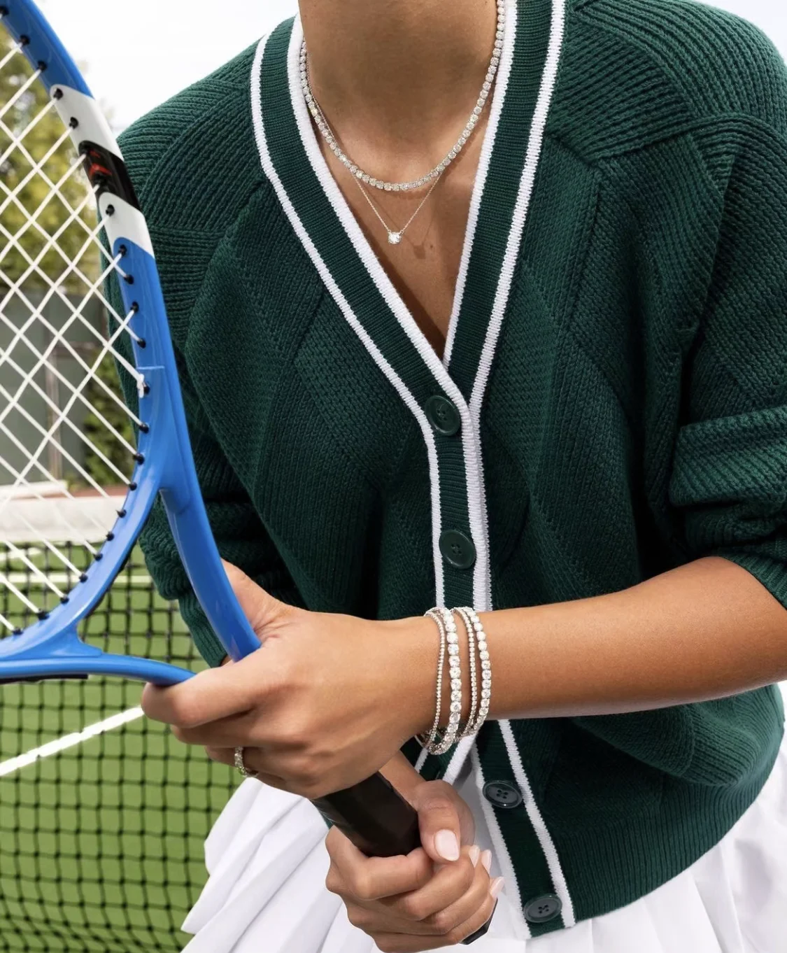 Qinglong Jewelry Tennis chain lab grown diamond Chain Jewelry 9k/14k/18k real gold Tennis bracelet with lab diamond CVD