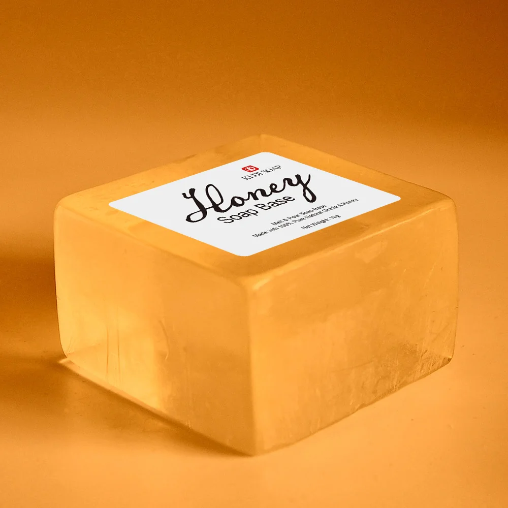 KD-78-16 1Kg Piece Natural Crystal Glycerin Honey Soap Base Melt and Pour Soap Base Manufacturer