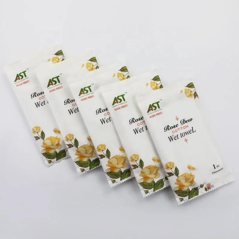 
disposable cotton refreshing wet hand towels Moist Towel single pack wet Napkin 