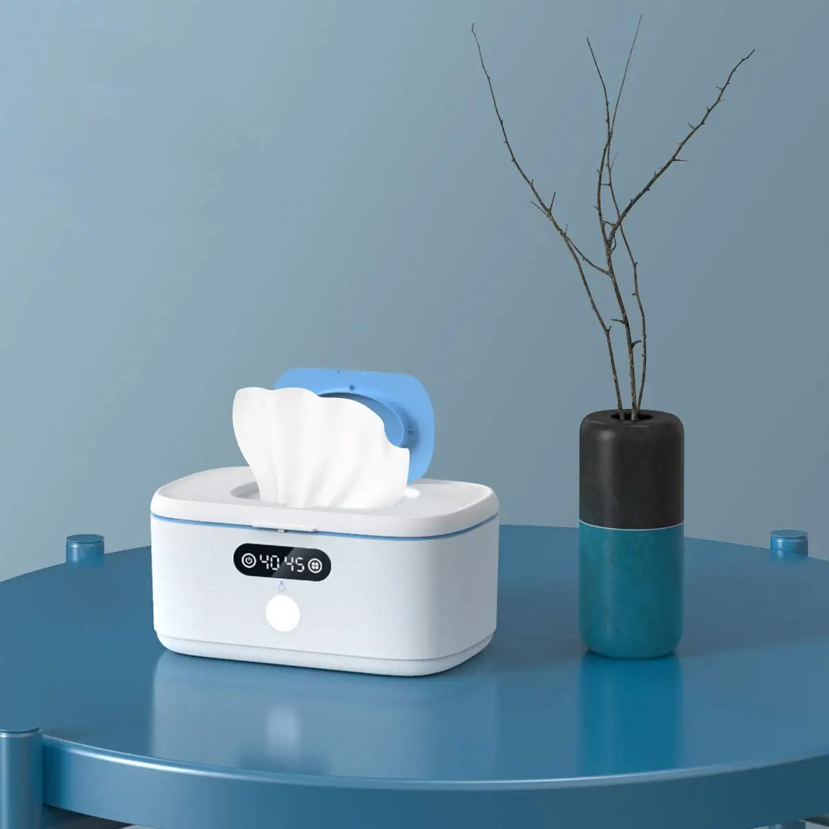 SUNNUO New Wet Wipes Warmer Baby Wipe Warmer with Night Light Temperature Display for Vehicle and Home Use