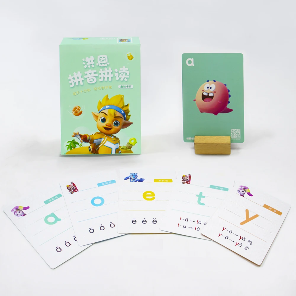 Customized Friendly Letters Spelling Kids Learning Cards Games Printing Educational Learning Chinese cards
