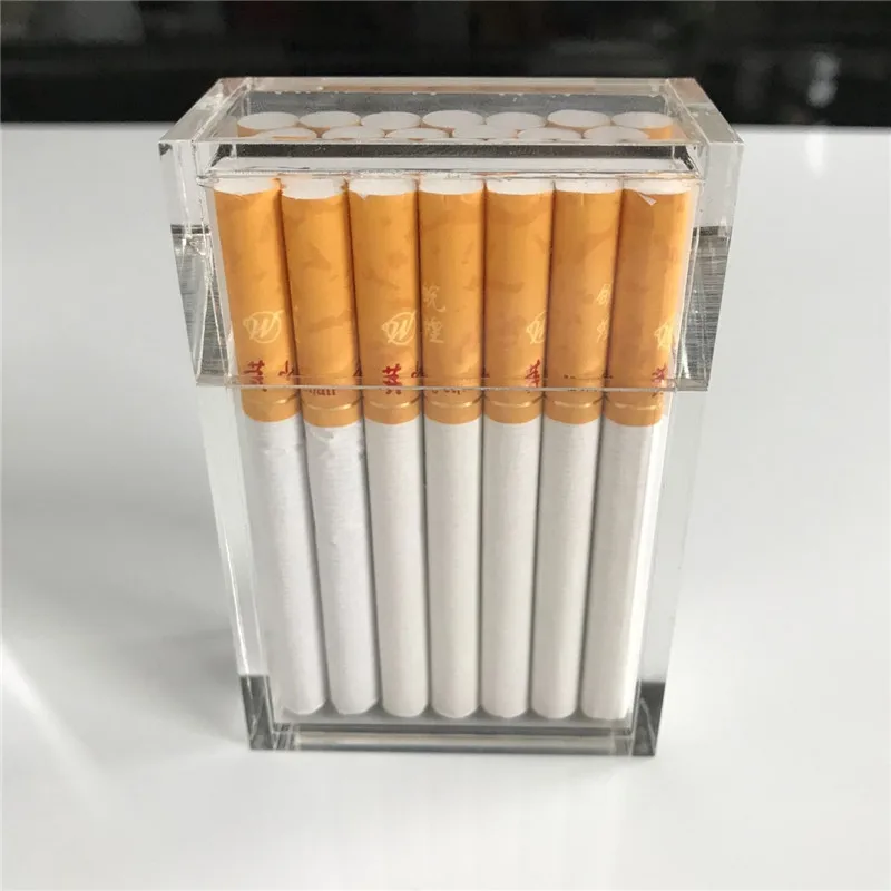 
Customized High quality Manufactory Transparent Acrylic perspex smoke box acrylic cigarette case holder 