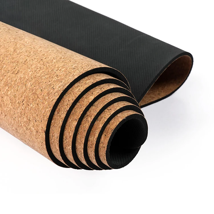 
Dropshipping Customised Gymnastics Ecofriendly 3mm-6mm Thick Logo Cork Yoga Mat 