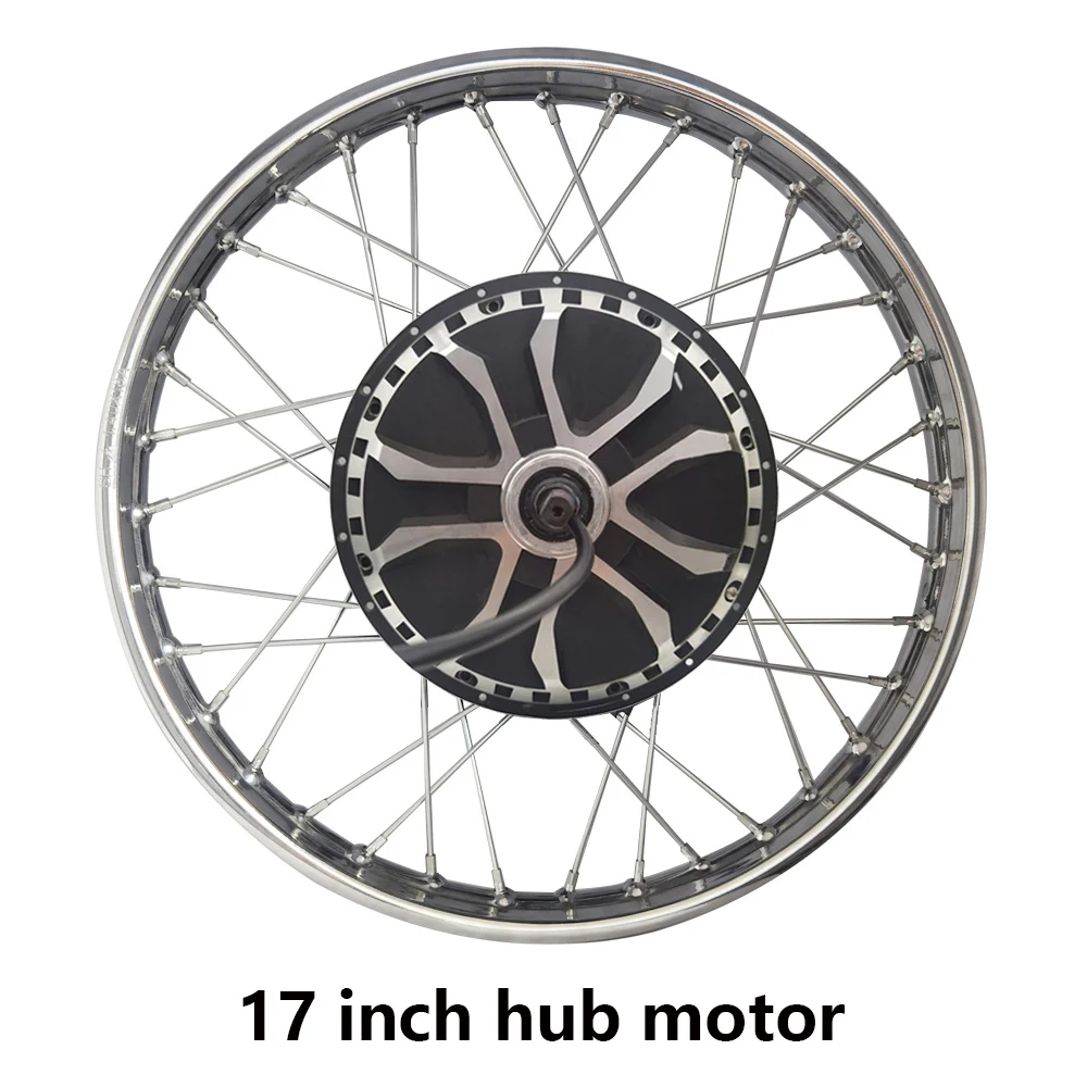48V 1000W 1500W Brushless Gearless Right Drum Brake Electric Bike Motorcycle Spoke 17 Inch Wheel Hub Motor Conversion Kit