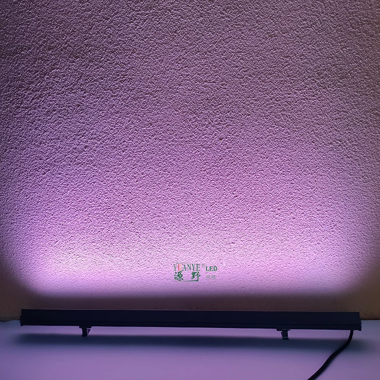 Remote illumination bright outdoor ip68 waterproof 18W 24W 36w 40w 50w dmx rgbw RDM dimming Linear led wall washer light