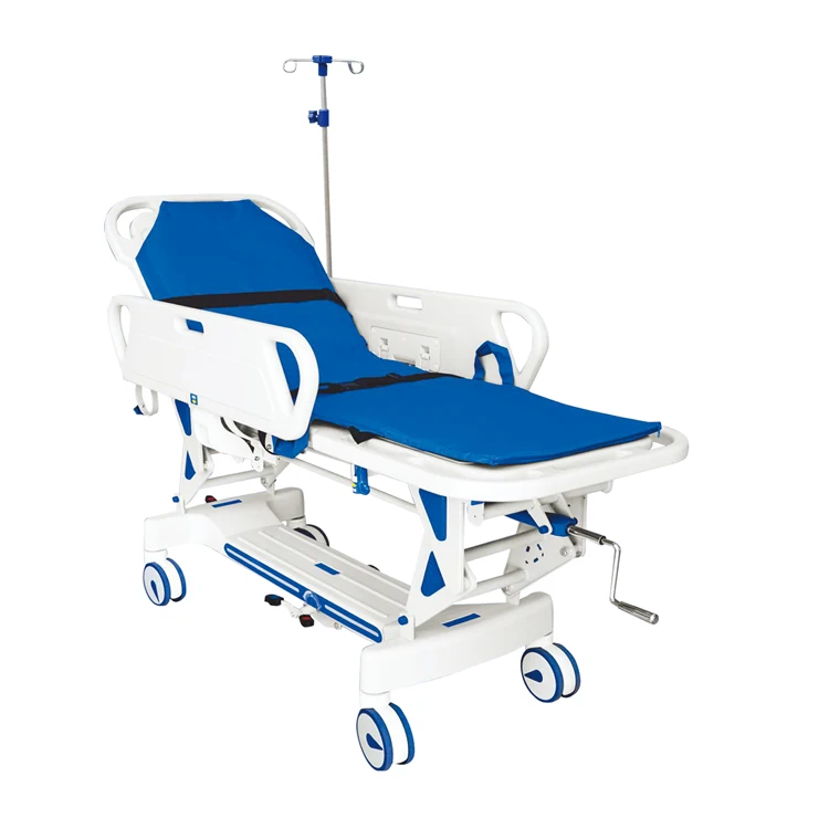 luxury emergency patient stretcher trolley manual transfer ambulance stretcher with mattress (60676842800)