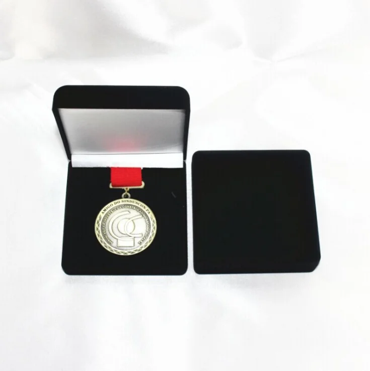 Wholesale Custom Gold Coin Display Case Small Velvet Silver Coin Box