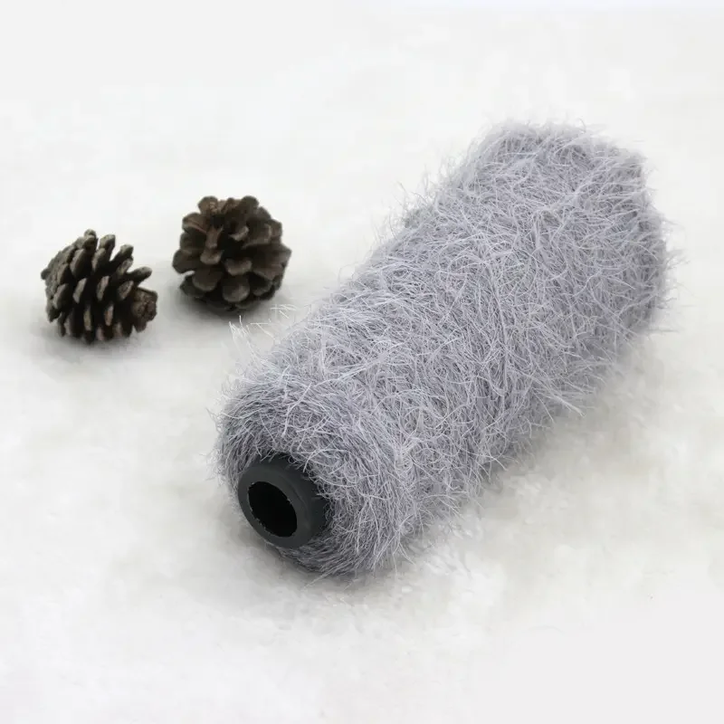 OEM 100% Nylon Feather Yarn Rabbit Cat Hair Mohair Imitation Mink Eyelash Yarn