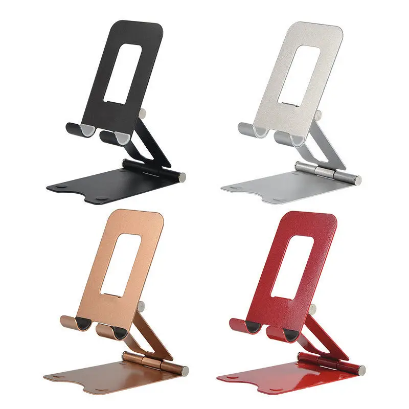 Cell Phone Tablet Stand Desktop Adjustable Aluminum Alloy Tablet Stand Holder Foldable Mobile Phone Stand for desk