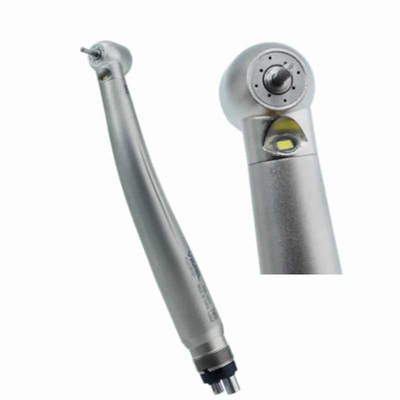 Dental Max3 LED High Speed Handpiece E-generator Push Button  Air Turbine 4 Water Way 2/4 Hole