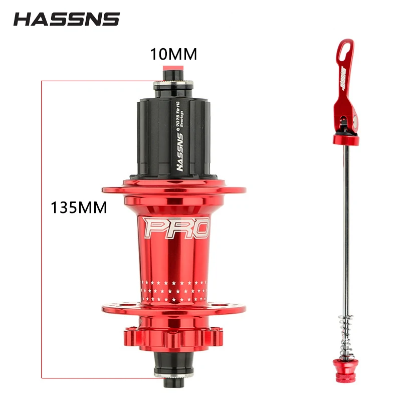 Customized Hassns Pro7 QR Rear Hub 36 Holes 4 Bearings For MTB