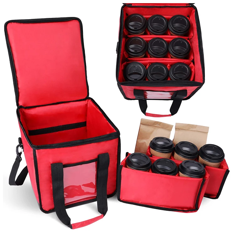 High quality Drink Holder and Food Carrier Delivery Keep Your Drink Cold and Food Hot Cup Carrier Tote delivery bag