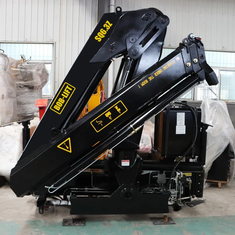 Bob-Lift Lifting Truck Crane 6.3 Ton Hydraulic Grua Lorry Mobile Knuckle Boom Crane
