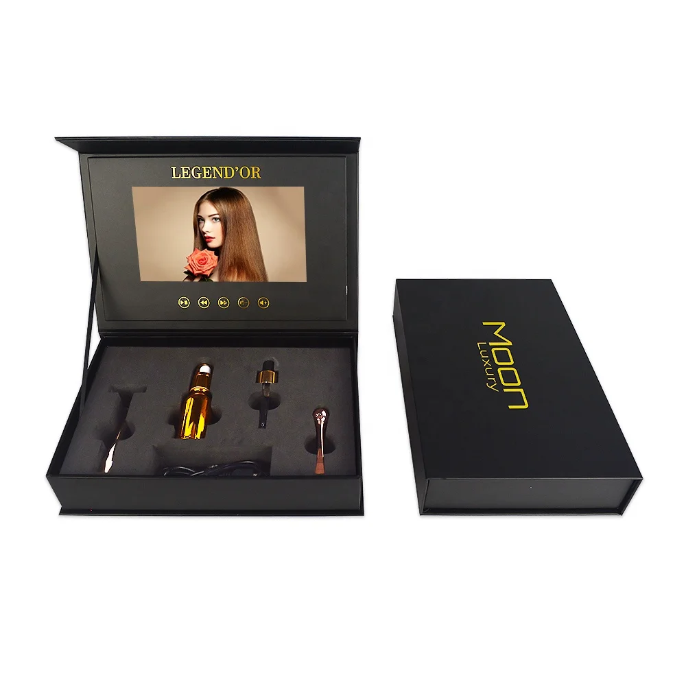 Custom Handmade Luxury 7 Inch LCD Screen Gift Video Box for Business Car Advertising Marketing Invitation