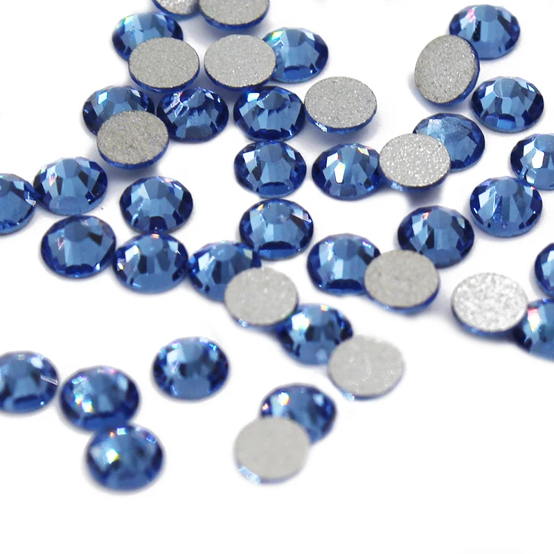 Hot Selling SS10 Ab Color Nail Gems Rhinestone Press On Nails With Diamond Rhinestones 3D Flat
