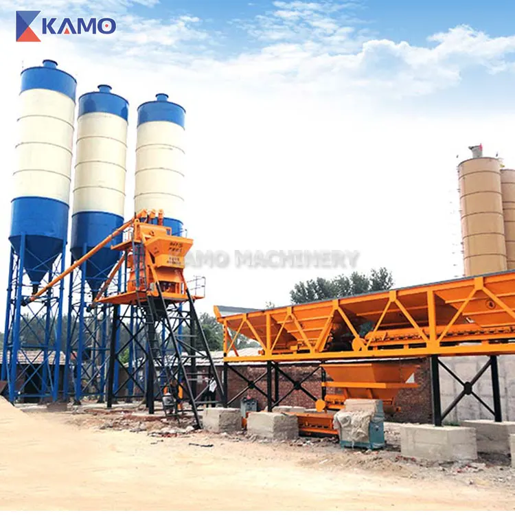 Недорогая бетоносмесительная установка Ready Mix HZS50 50 м 3 ч с высокой точностью