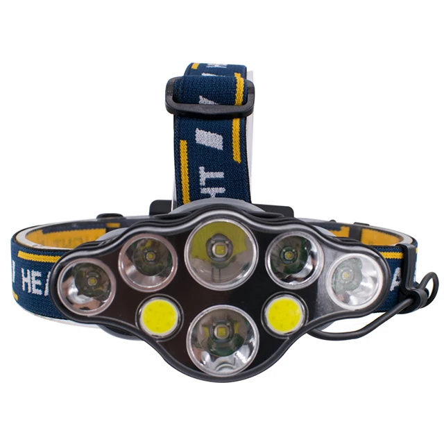 
8Led Usb Rechargeable Head Lamp T6 Cob red Outdoor High Power Waterproof Camping Flashlight 
