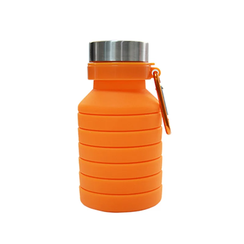 Amazon Hot Selling Outdoor Portable Collapsible silicone Water Cup Magic Spiral Folding Telescopic Silicone Water Sport Bottle