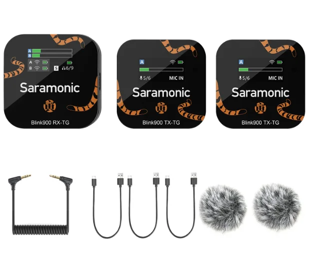 Saramonic Blink900 B2TG профессиональная камера для смартфона, 2,4 ГГц, двухканальный микрофон Rode, беспроводной петличный микрофон на лацкане