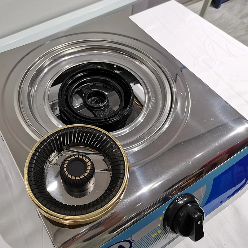 
New model automatic ignition stainless steel panel single cylinder big burner gas stove 