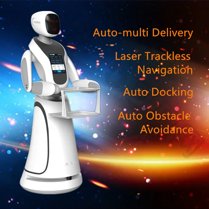 
Service Waiter Robot Automatic Room Humanoid Intelligent Catering Meal Food Delivery Smart Home for Restaurant Spare Parts INDIA 