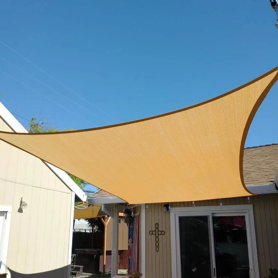 High Strength Rectangle UV Block Canopy Awning Shelter Fabric Cloth Screen Garden and Backyard Waterproof Shade Sail& Nets