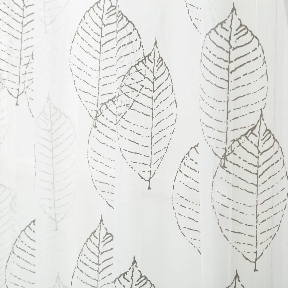 Germany rustic palm  printed semi sheer ready made curtain