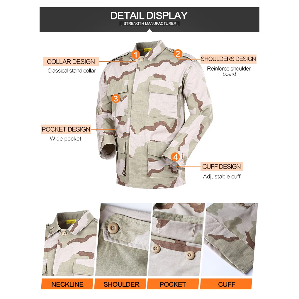 Костюм хаки, военный армейский Камуфляжный костюм, военный униформа