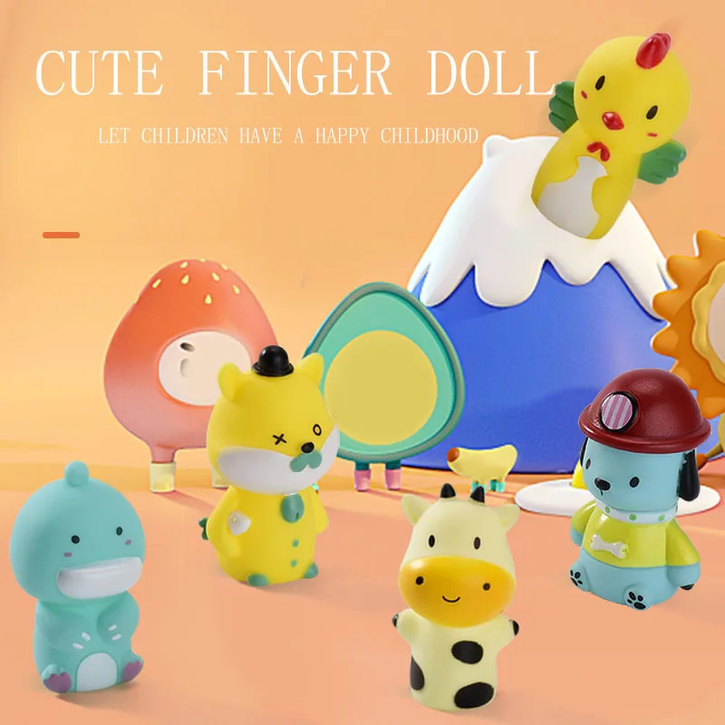 Милая пластиковая мультяшная ручная кукольная детская игрушка с прямым пальцем Лучшая распродажа