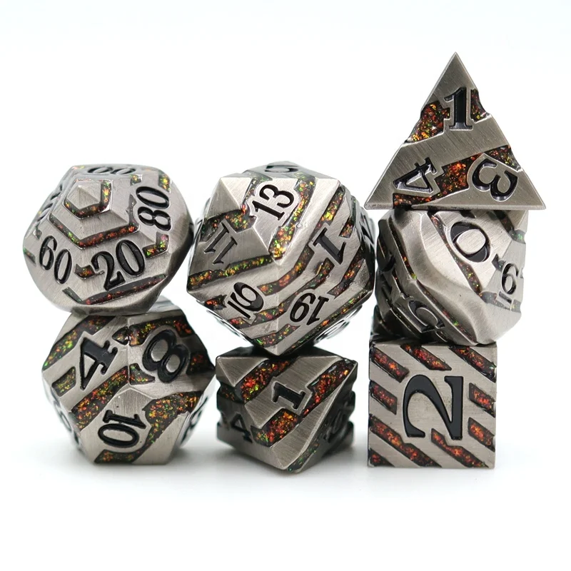 Polyhedral d20 dnd dice custom набор металлических