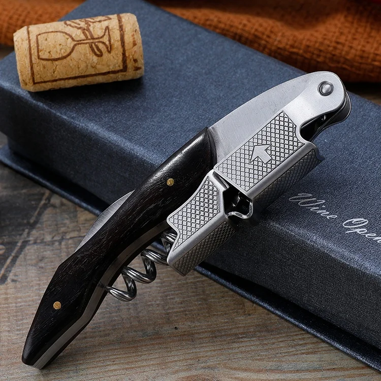 Popular Design Wine Bottle Opener Personalised Metal Screw Wine Opener Easy Grip