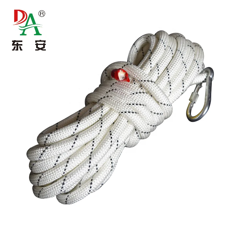 8-16MM Escape Lifesaving Fire Fighting Rope Altitude Climbing Outdoor Climbing Nylon Rope with Steel Hook