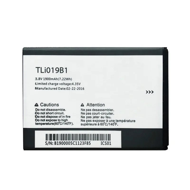 
China Factory gb/t18287-2013 spice Li-ion Mobile phone battery Battery for Alcatel TLi019b2 TLi019b1 
