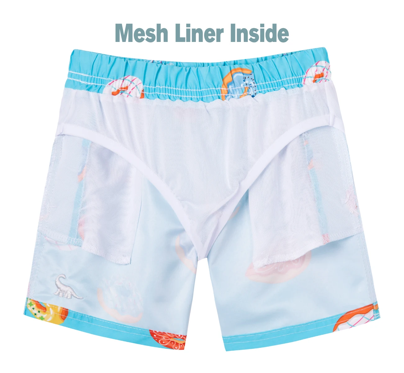 Custom boys chilid  swim shorts fitted beach surf board shorts with soft mesh lining