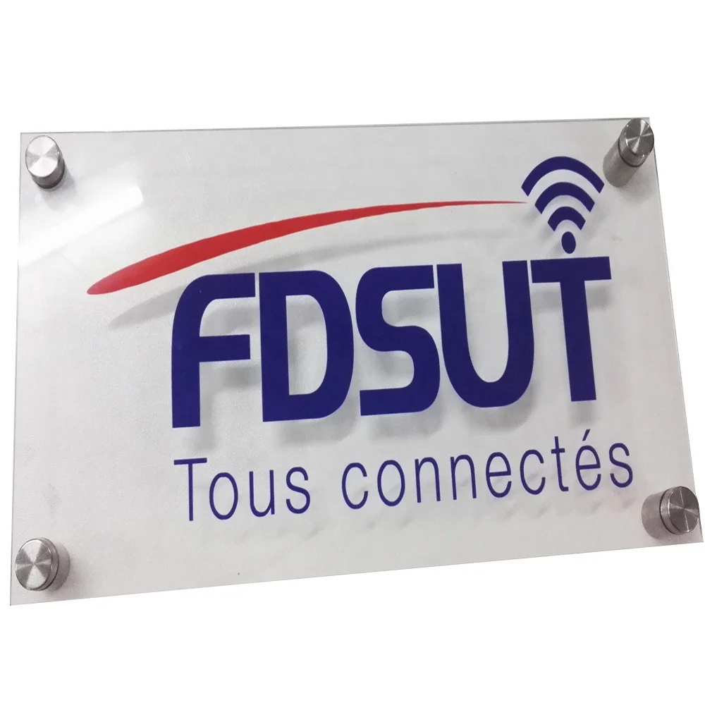 2024 custom UV printed acrylic office door signs