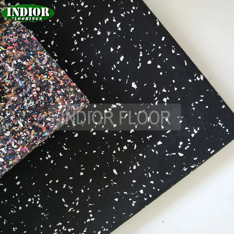 Indonesia Non Toxic Gym 1m*1m*15mm Rubber Flooring Mat / Rubber Floor Tiles