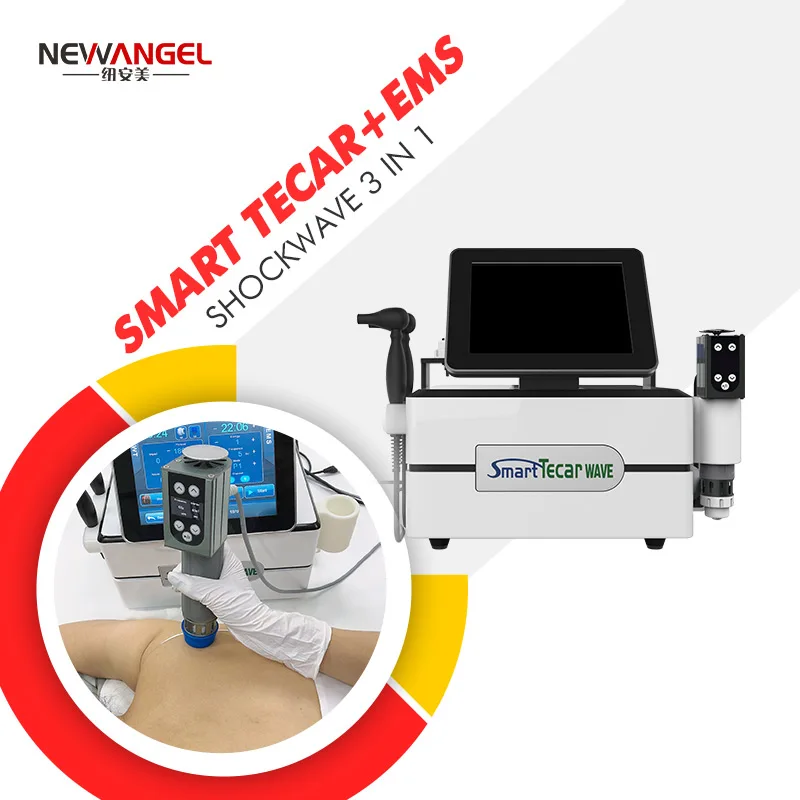 Medical therapy system smart cet ret rf448 shock wave 3 in 1 ems shockwave acoustic machine for pain relief