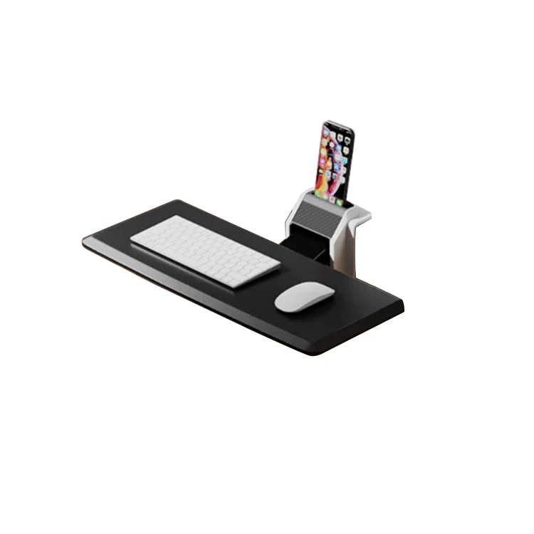 
Height Adjustable Computer Iron Keyboard Tray Ergonomic With Storage Slot 
