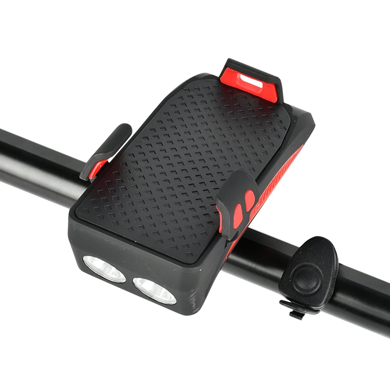 ABS Material wholesale Bicycle Horn Light,Rechargeable Speakers Phone Holder Electric Bicycle Folding Light With Horn
