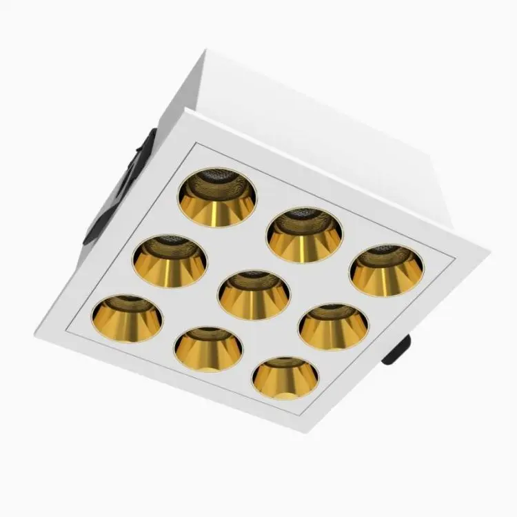 Industrial Design Adjustable LED Spotlight Wholesale Rectangle Recessed Square Spot Lights Fixture Office Outdoor Home Office