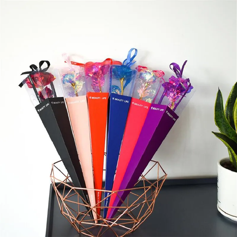 Luxury Round Plastic PVC Single rose box