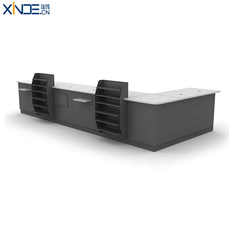 XINDE Hot-Selling Morden Store Convenience Shops Checkout Counter Cashier Coffee Shop Counter With Conner
