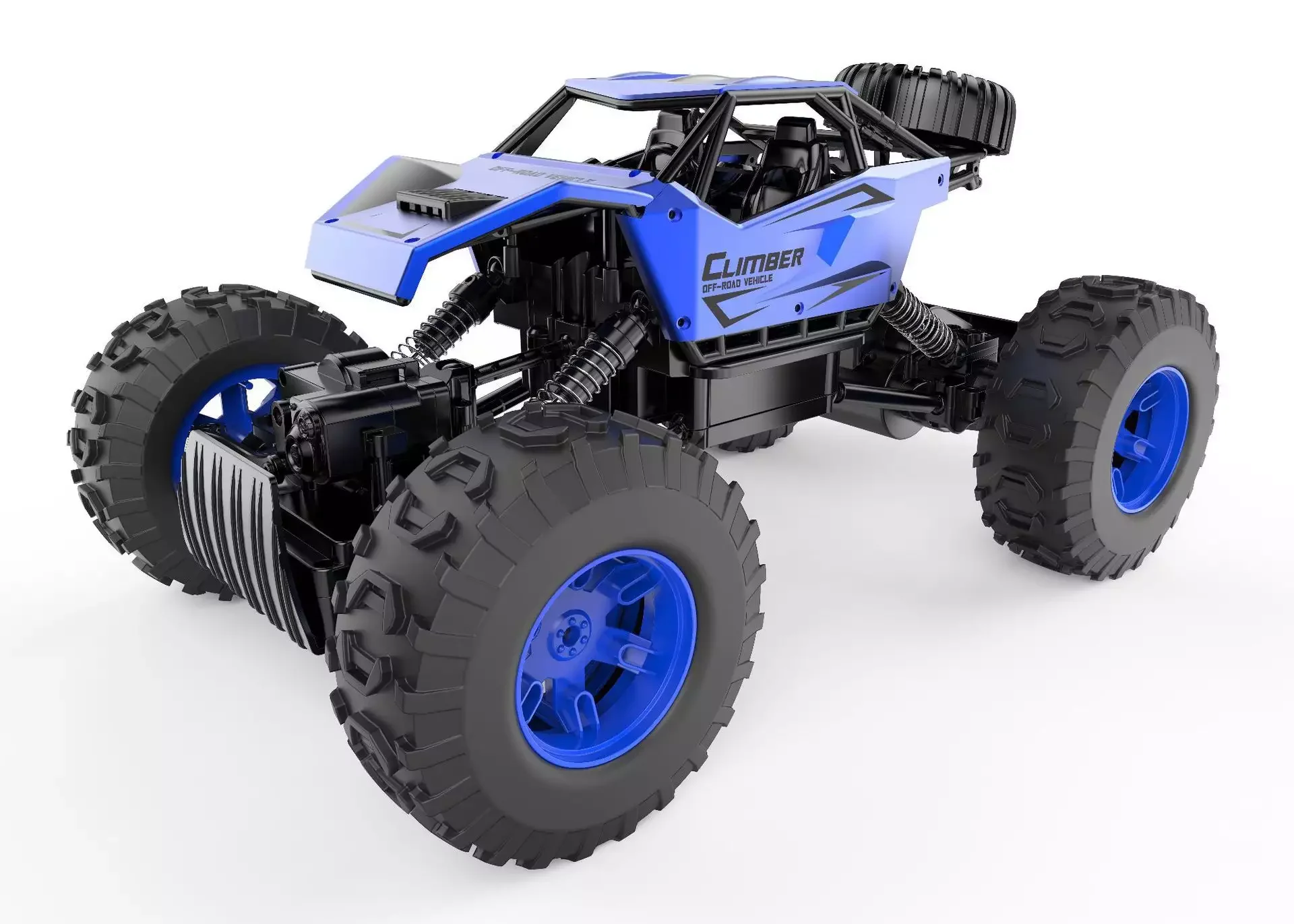 2.4G 1:12 Window Box Red Blue Alloy Body Bigfoot Remote Control Monster Truck RC 4x4 Crawler for Children