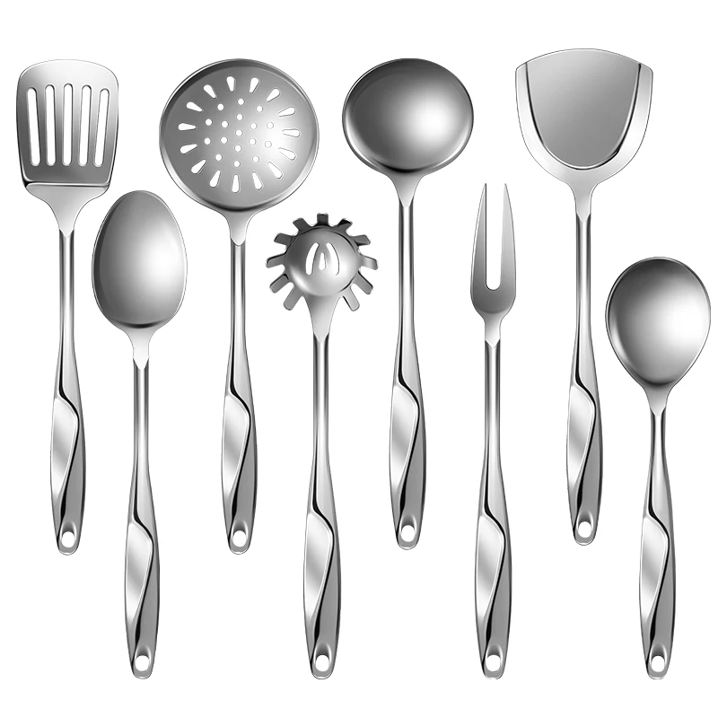 Food grade kitchenware cooking cookware set stainless steel kitchen utensils stainless steel cooking utensil set
