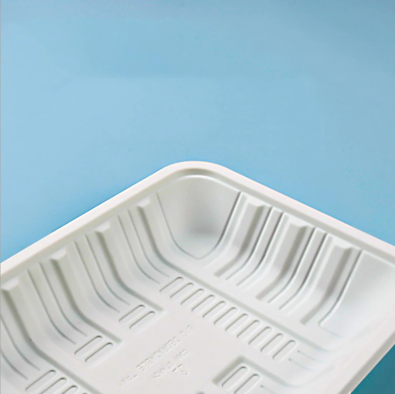 Household Kitchen Tableware Biodegradable corn starch Disposable Food Container Rectangular Food Tray