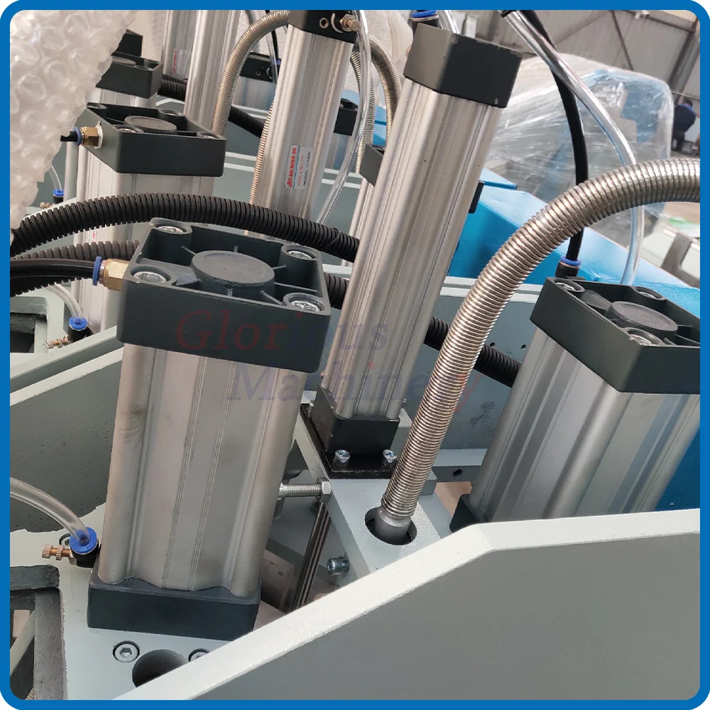 Automatic PVC Window Plastic UPVC Double Head Corner Seam Welder Manufacturing Plant Construction Featuring PLC Motor Core