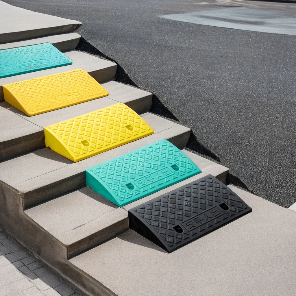 Curb Ramps Sturdy Portable Plastic Driveway Ramps Durable Road Slope Ramp