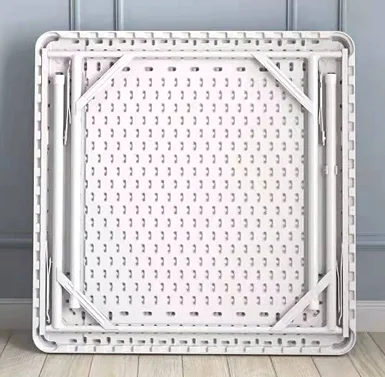 Modern plastic folding square table for dining, card game, study, picnic