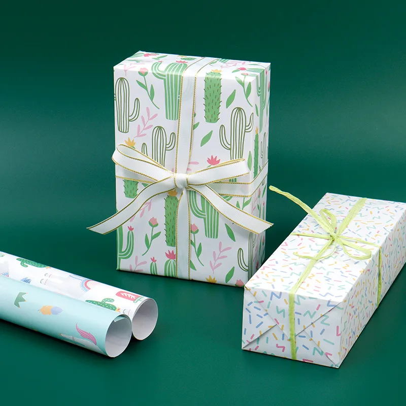 Custom New Boutique Christmas Birthday Gift Wrap Wrapping Paper Rolls