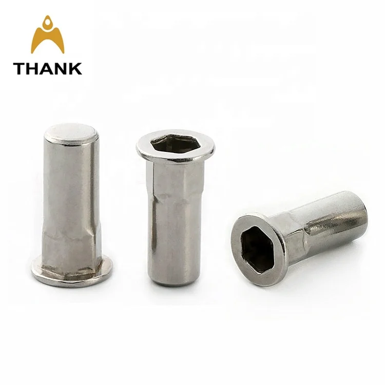 hot sale Steel zinc plated / Stainless steel knurled rivnut flat head threaded pop rivet nut M2 M3 M4 M5 M6 M8 M10 M12